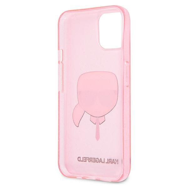 Karl Lagerfeld Klhcp13Skhtuglp Iphone13 Mini 5,4 Różowy/Pink Hardcase Glitter Karl`s Head
