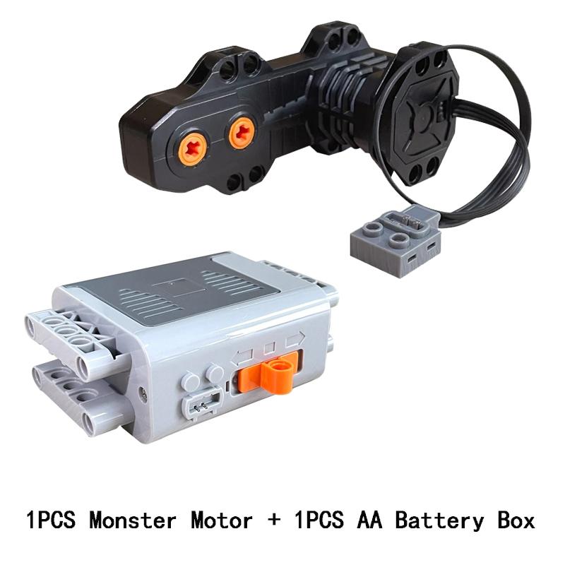 Diy 5292 Monster Motor Compatible Tech Part  8881 Aa Battery Box Building Block Moc Off-Road Vehicles Sports Car Power Functions