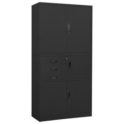 Vidaxl Office Cabinet, Anthracite, 90X40X180 Cm, Steel