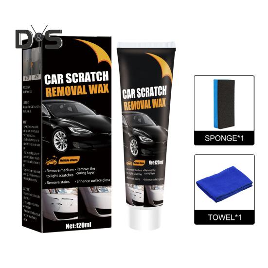 Car Scratch Repair Cream 120ml Automotive Paint Scratch Repair Polishing Wax Deep Scratch Filler for Vehicles Car Scratch Remover Kit with Sponge And