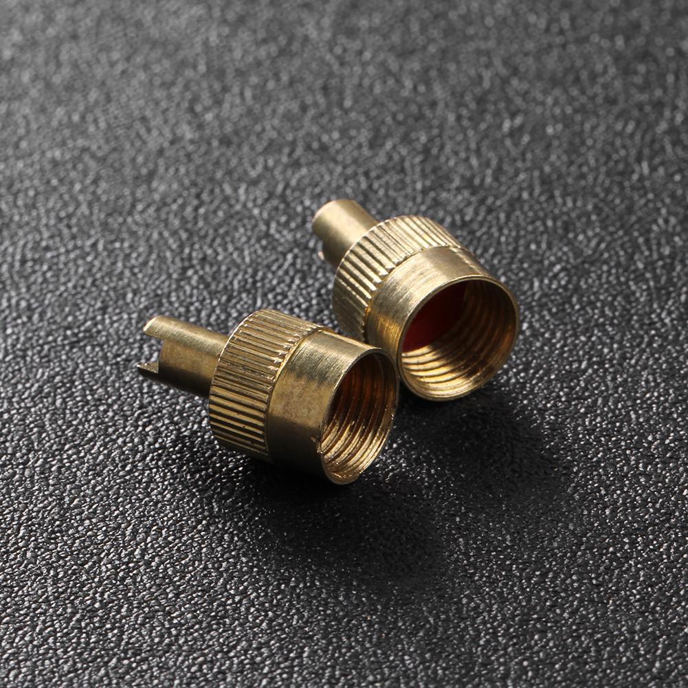 100-24pcs Car Wheel Tire Valve Lid Cover Trucks Leak-proof Tire Valve Stem Cap Copper Slotted Head Stem Cover Auto Repair Parts