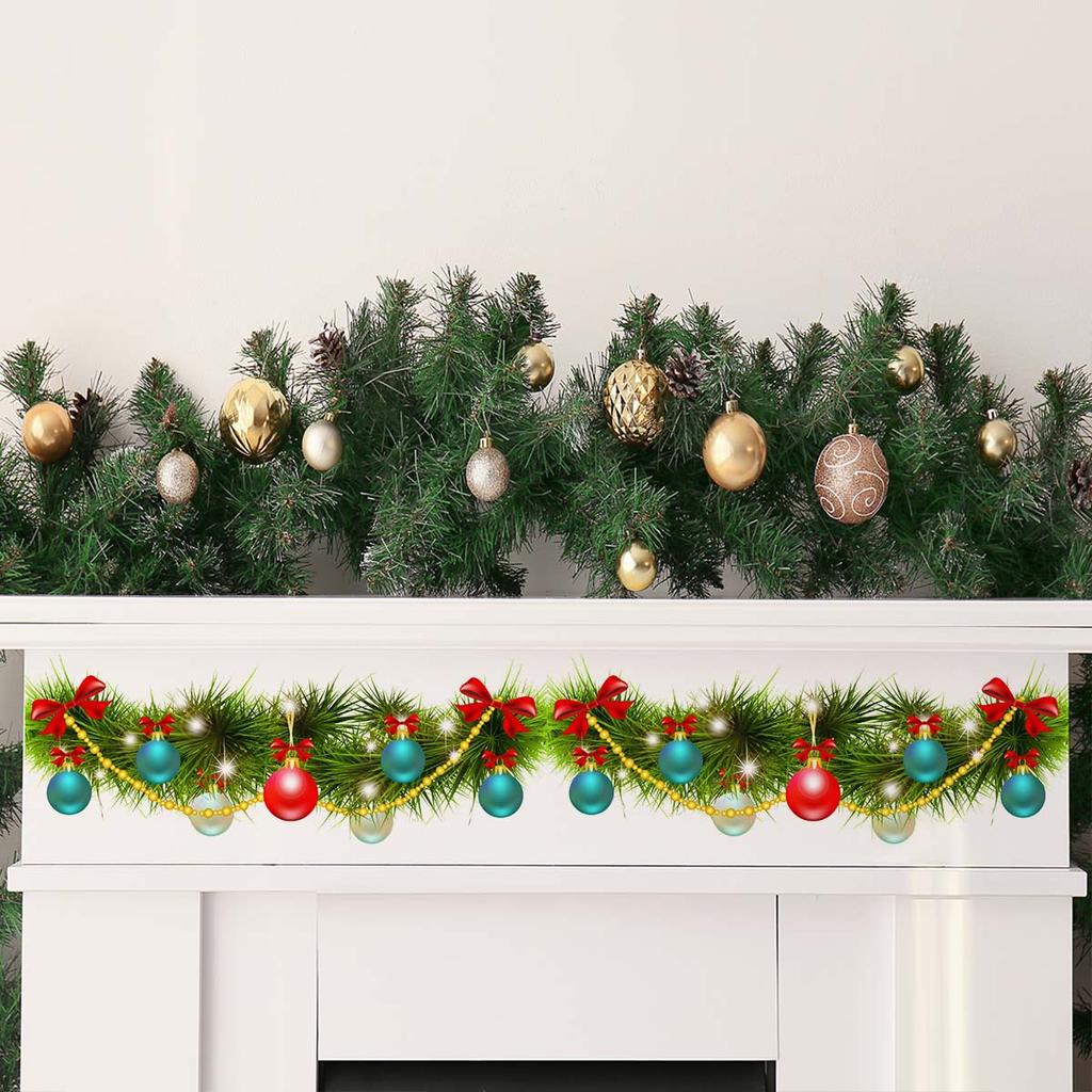 Weihnachtskugel Ranke Wandsticker, Weihnachtsraum Dekoration Wandsticker