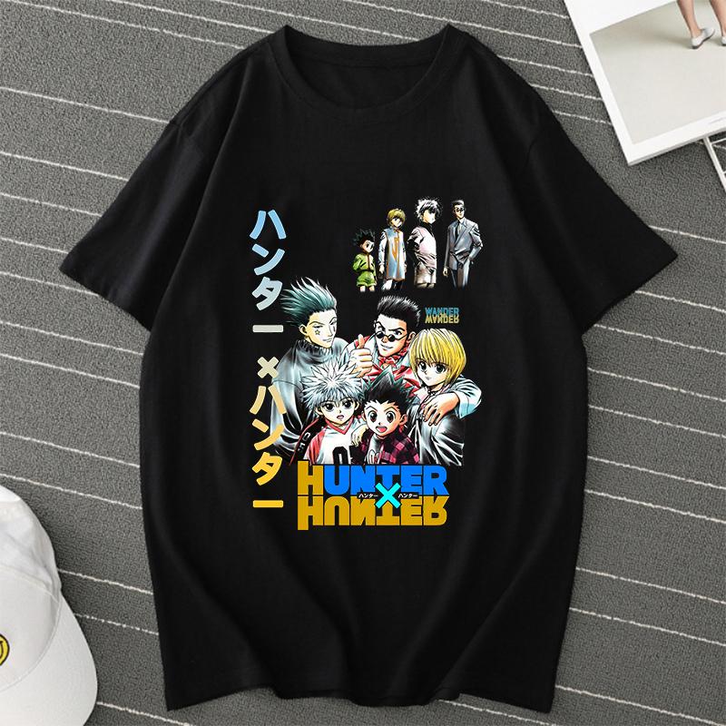 Vintage Hunter X Hunter Men Tshirt Short Sleeve Killua Zoldyck T-shirt HXH Hisoka TShirt Anime Manga Hip Hop Tops Tee Shirt Male