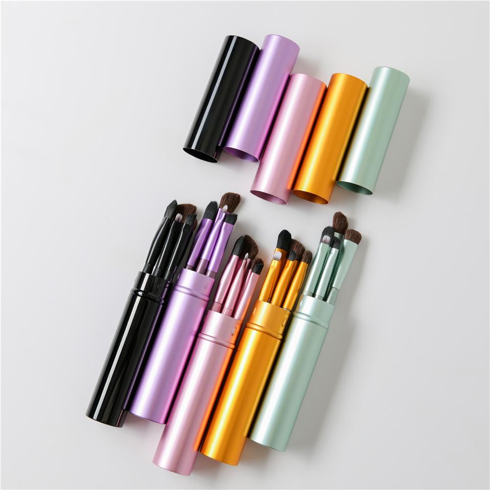 5ks přenosných mini štětců na líčení očí Set Eyeshadow Eyeliner Eyebrow Brush
