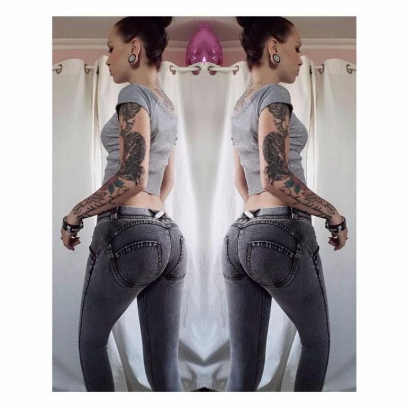 Honey Comfort Mid-Waist Stretch Butt-Lifting Yoga Jeans