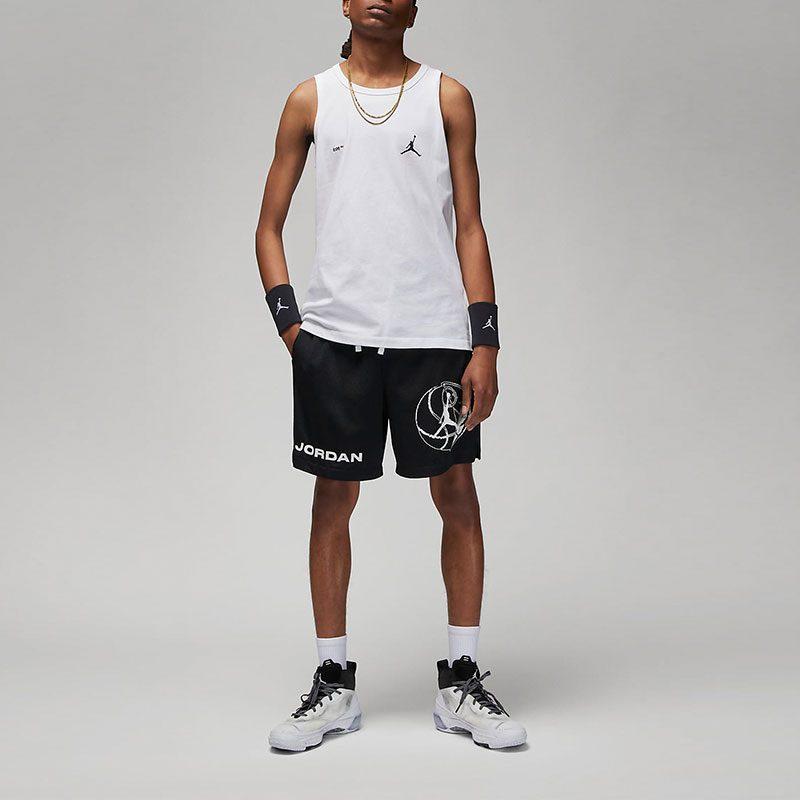 Jordan Tank Tops Men's White Crew Neck Thin Straight Fit DX9606-100