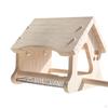 Wooden Bird House Perch Stand Fashion Cottage DIY Craft Hanging Birds Nest Birdhouse for Gift
