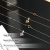 925 Sterling Silver Heart Pendant Necklace with Diamond Inlay - Elegant & Versatile Clavicle Chain for Women
