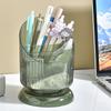 Make-up-Pinselhalter Organizer Kunststoff Transparent Rund Make-up-Pinsel Aufbewahrungshalter Tasse für Stift Bleistift