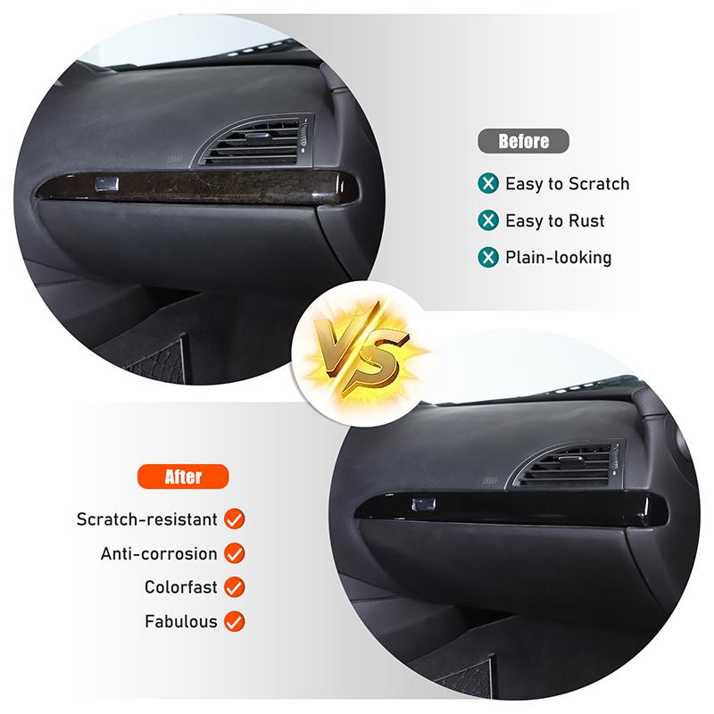 ABS Glossy black For BMW 6 Series E63 E64 2004-2009 Car Front passenger dashboard decorative sticker car interior accessories