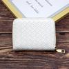 Woven Women'S Wallet Short And Simple Card Bag Zipper Coin Purse