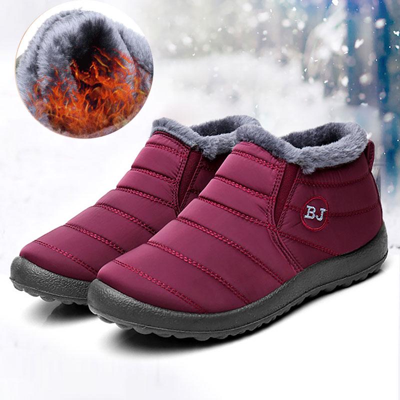 Buy Women winter snow boots ankle plus size ladies casual shoes at ...