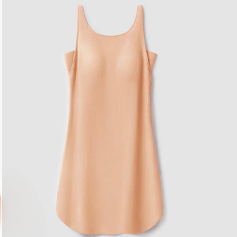 Full Cotton Nightgown with Chest Pad Summer Long Women's Pajamas Suspenders Summer Vest Sexy Summer Pure Pure Cotton Home Clothes