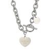 Stylish Titanium Steel Heart Pendant Necklace For Women With Trendy Hip Hop Design