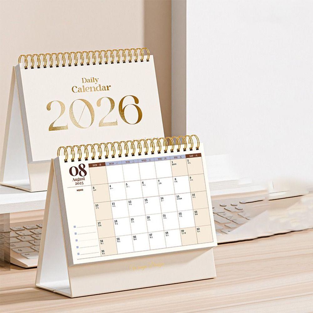 Nützlicher 2026 Desktop-Papierkalender Multifunktionaler Heimdekor Planer Zeitplaner Jahresnotizbuch Agenda Organizer