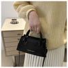 Chic Faux Leather Handbag for Women Minimalist Simple Style Shoulder Crossbody Bag
