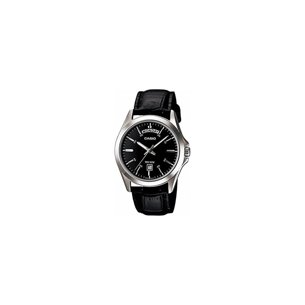 

Casio MTP-1370L-1A Analog Watch Black Leather Strap Water Resistant Men s Timepiece