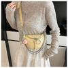 Niche Trend Summer New Saddle Shoulder Bag Trendy Chain Messenger Bag Pu Simple Style Women's Bag