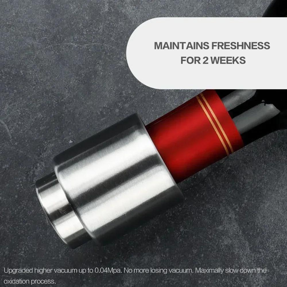 Reusable Wine Stopper Vacuum Sealer Silicone Pump Kitchen Accessories Bottle Sealing Tool for Fresh Wine Preservation