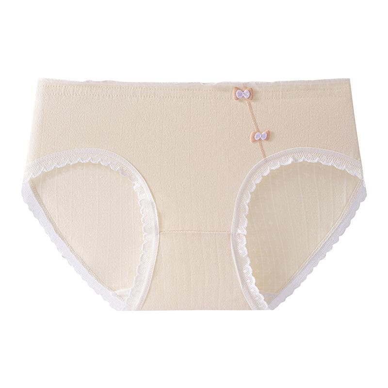 Mädchen Frühling und Herbst Neue Hübsche Antibakterieller Schritt Atmungsaktive Taille Unterwäsche