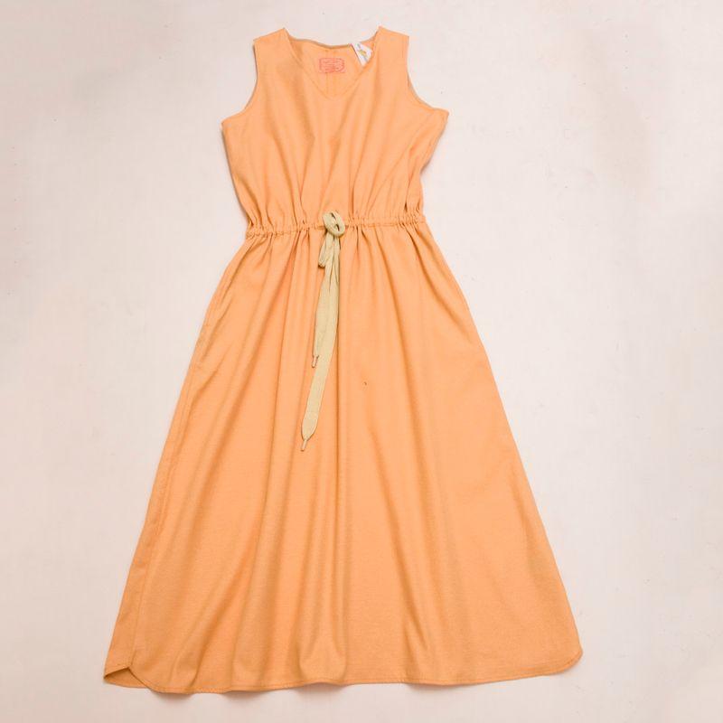 

Adjustable Waist Drawstring Can Hold Japanese Single Sleeveless Dress Orange 3L