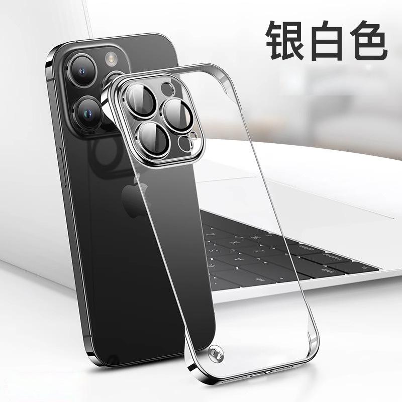 Applicable to Apple 11promax mobile phone case iPhone11 ultra-thin transparent borderless lens all-inclusive protective case hard