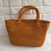 New Handmade Raffia Straw Bag Straw Material Woven Design Woven Beach Bag Double Handles Straw Shoulder Bag For Women