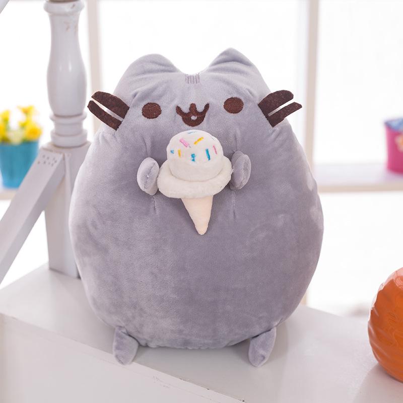 Chubby Cat Chocolate Sandwich Biscuit Plush Doll Toy Cushion Decoration Gift