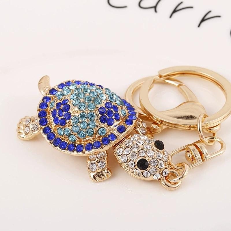 Tortoise Crystal Keychains Lovely Turtles Bag Pendant For Car Keyfob Bag Charm