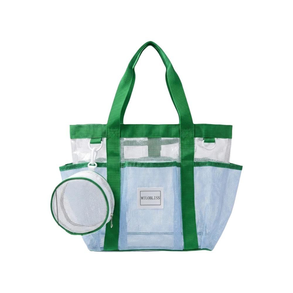 Large Capacity Mesh Swimming Bag Waterproof Shoulder Bag Portable Beach Tote Bag  Beach