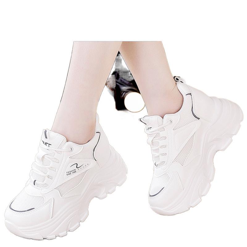 Thick-soled Inner Height Increase Autumn Dad Shoes Small Mesh Breathable Shoes
