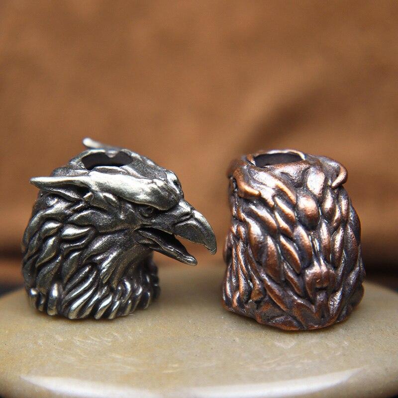 Griffin Eagle Head Lion Body Brass Knife Beads Lanyard Pendants Paracord Charms Eagle Beak EDC Outdoor DIY Accessories Jewelry