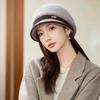 Autumn and Winter Women's Warm Rabbit Fur Knitted Hat Fashion Basin Hat Cold Protection Ear Hat