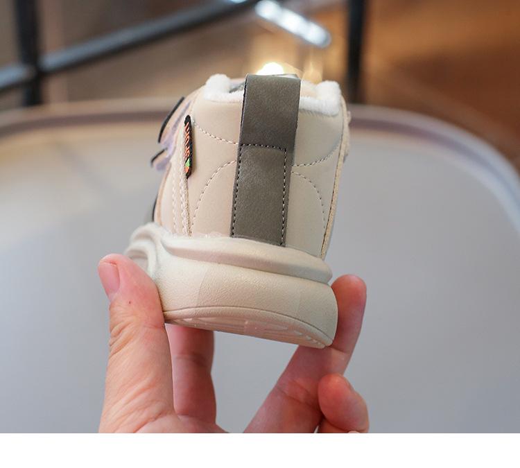 Winter-Baumwollschuhe für Jungen mit Samtfutter - Frostsichere Schneestiefel für kleine und mittelgroße Kinder