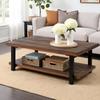 Pomona LivinRoom 48 H Recngular Solid Wood Coffee Ble Wi Storage Shelf and Mel Legs Indtrial Fhoe Large LivinRoom Ble