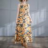 Women's Long Skirt Summer New Round Neck Printed Dress