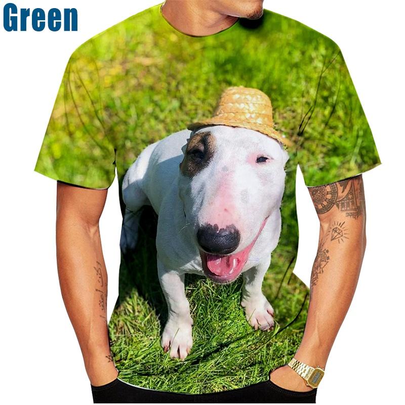Novel Casual Men's T-Shirt Fashionable Short Sleeve Trendy Dog Print Funny Top