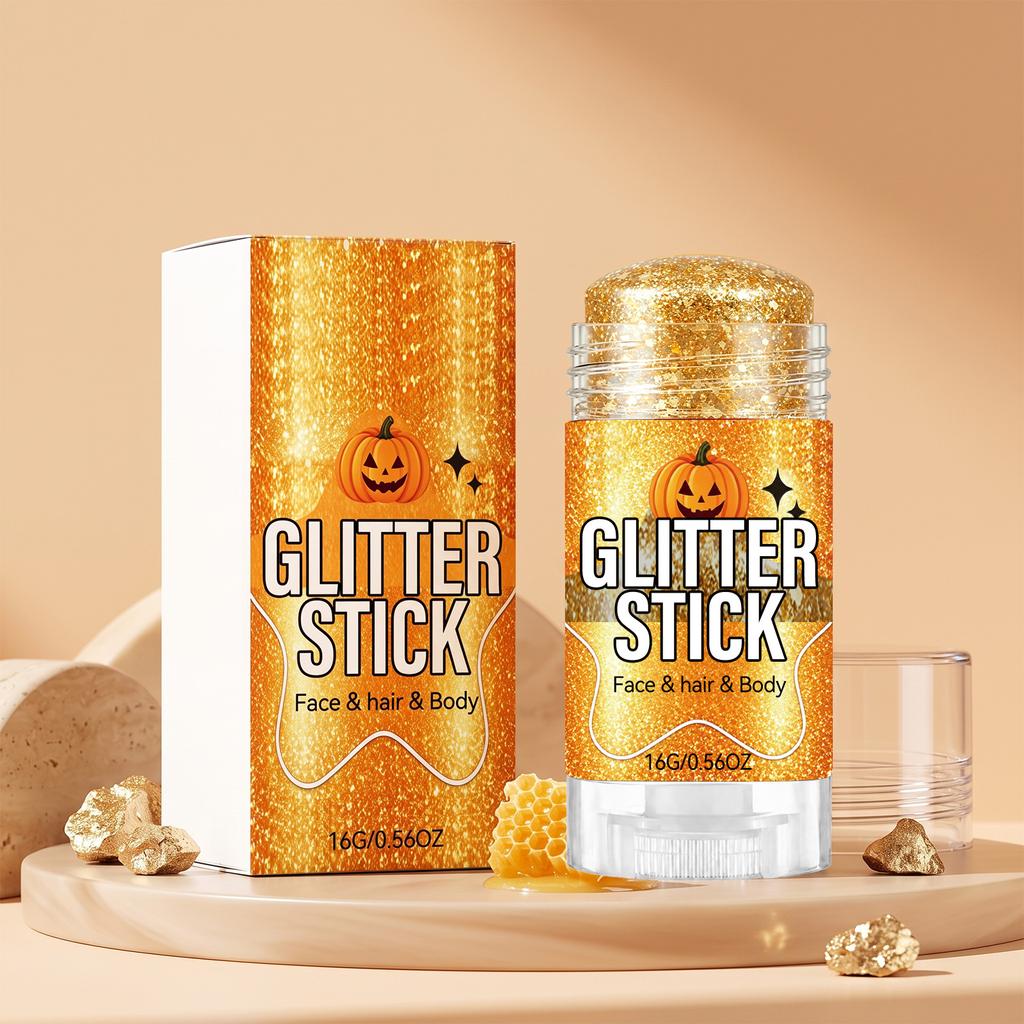 Glitter Makeup Stick Gold High Pigment Shimmer Smooth Blendable Face Body Party Cosmetics Stick