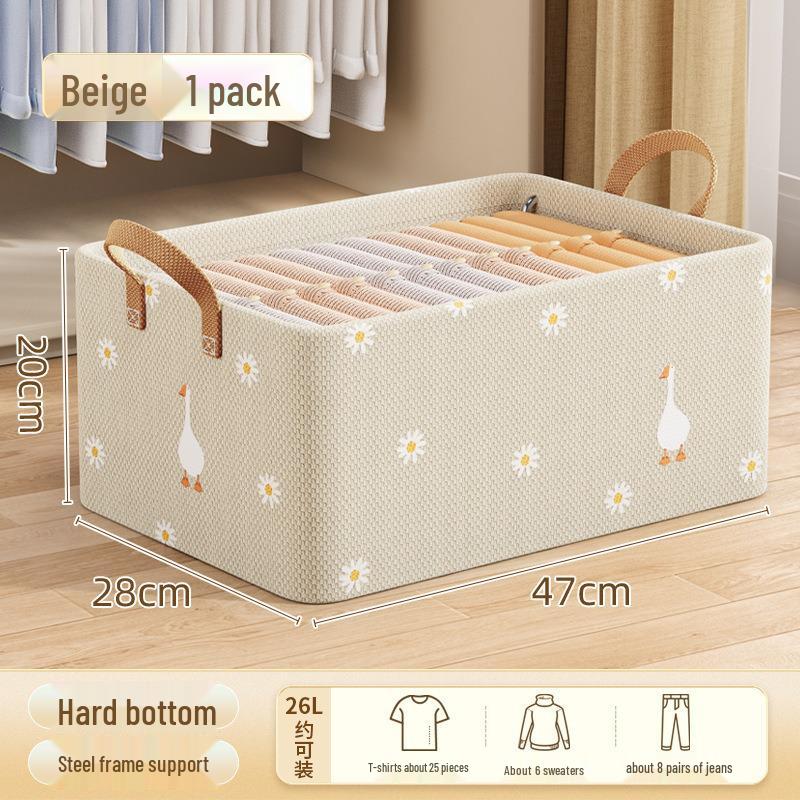 Foldable Fabric Storage Box for Clothes and Pants - Large Capacity Wardrobe Organizer
