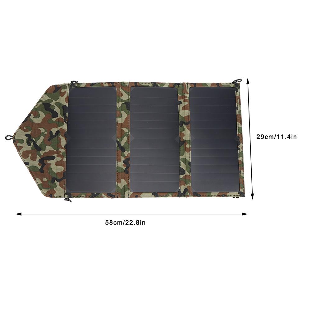 21W 5V Dual USB Port Portable Flexible Folding Waterproof Solar Panel for Mobile Phone Charging