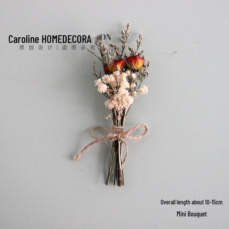 Mini Bouquet of Mixed Natural Dried Flowers: Preserved Gift Box for DIY and Decorations