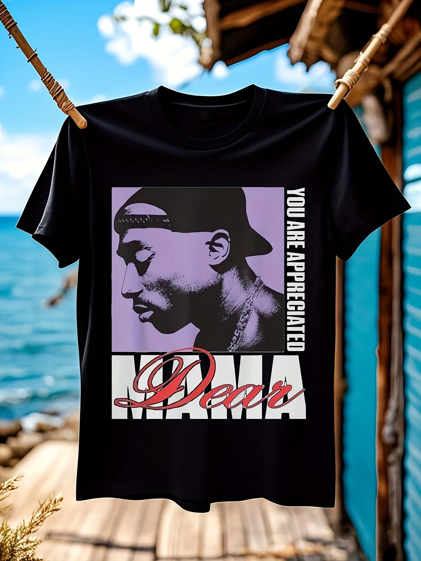 Tupac Dear Mama Album Graphic Tshirt Graphic Tee - Black ... L