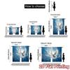 2pcs, 2D FLAT PRINTING Curtains (Without Rod) Heavenly Dove Modern Light Filtering Curtains Durable Polyester Curtains