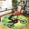 1pc motorcycle dirt bike Round Chair mat Area Rug - Non-Slip, Floor Mat for Office, Bedroom, and Indoor Decor c1125269
