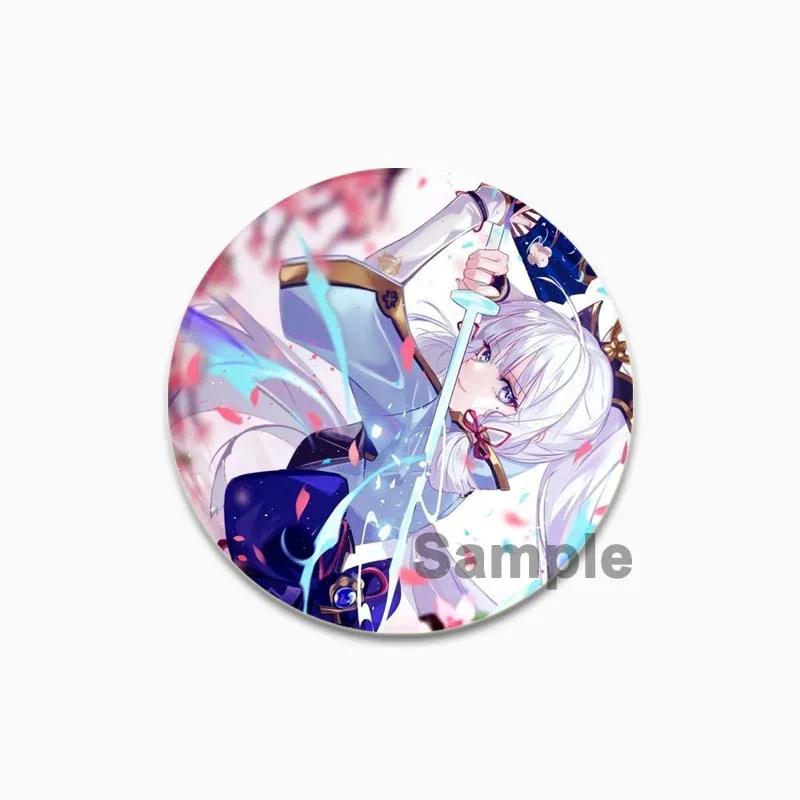 32/44/58mm Kamisato Ayaka Cartoon Badge Cute Tinplate Brooches Handmade Creative Enamel Pins for Clothes Backpack Gift Jewelry Accessories