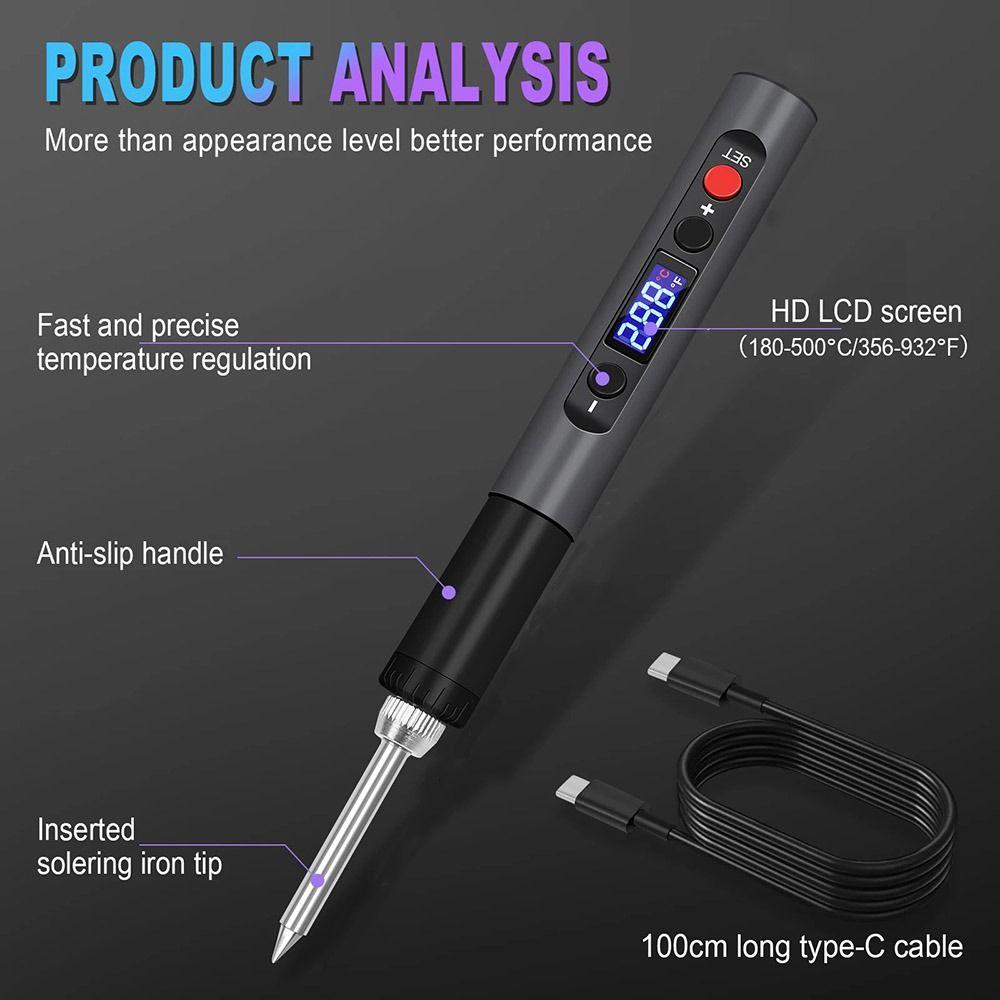 LCD Digital Electric Soldering Iron Adjustable Temperature Welding Pen  Welding Tool