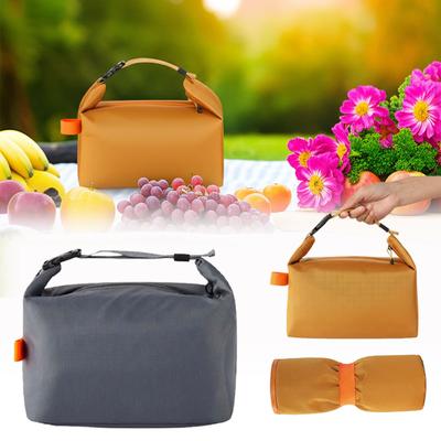 Foldable Insulated Lunch Bag Large Capacity Oxford Cloth Portable Tote for Thermal Hot and Cold Storage Travel and Picnic Use