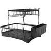 Dish Drying Rack Multipurpose Large Capacity Strong Load Bearing 2 Tier Dish Rack with Drainboard fo