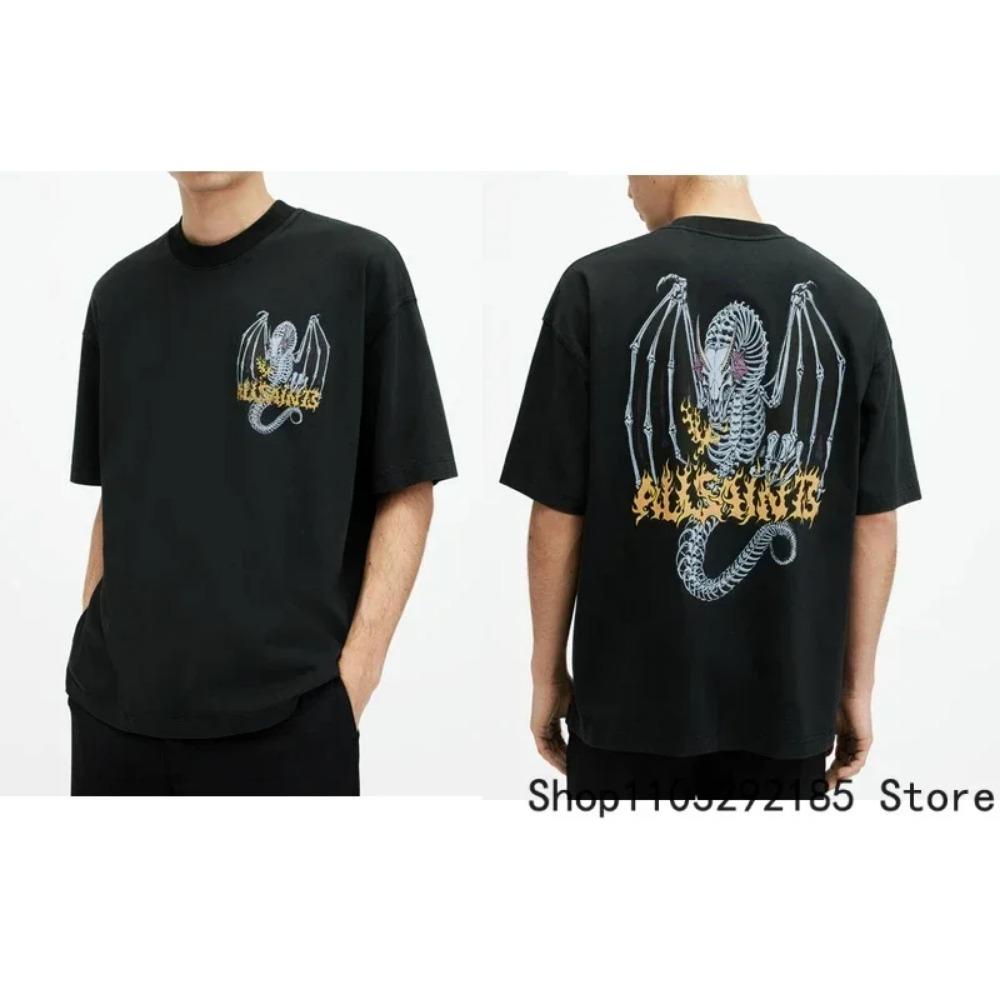 Summer Fashion New Short Sleeved T-shirt Street Simple Creative Chest Letter Printed Top for Men and Women Halloween T-shirt