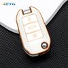 TPU Car Flip Key Case Cover Shell for Peugeot C6 508 C5 C3 208 308 408 508 2008 3008 for Citroen C4 CACTUS C4L Berlingo 2021